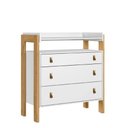 Ver imagem 2 de Jogo De Quarto Infantil Gêmeos Com 2 Berços Encanto Fantasia E Cômoda Branco