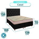 Ver imagem 3 de Kit Cama Box Bau + Cabeceira + Colchão Casal D33 - Maxsono - Paropas