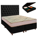Ver imagem 1 de Kit Cama Box Bau + Cabeceira + Colchão Casal D33 - Maxsono - Paropas