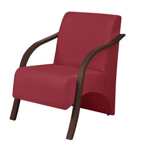 Poltrona Bordô Vênus Suede Bordô