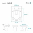 Ver imagem 2 de Assento Sanitário Nuova Ébano (Preto) para vaso Deca