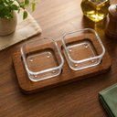 Ver imagem 6 de Petisqueira Madeira Teca com 2 Molheiras Kit Tabua Completa Ramekim Rustica Bandeja Porta Molhos PET