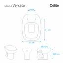 Ver imagem 2 de Assento Sanitário Poliester Versato Água Marinha para Louça Celite
