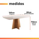 Ver imagem 3 de Conjunto Sala de Jantar Mesa 1,60m com Vidro Anjos 6 Cadeiras Sofia