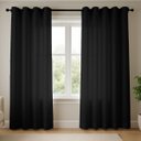 Ver imagem 1 de Cortina Rústica 2,00 X 1,80m para Sala e Quarto Liso Preto