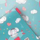 Ver imagem 4 de Papel de Parede Infantil - Elefante Voador Arte Destaque 3 Metros