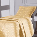 Ver imagem 2 de Cobre Leito Solteiro Heitor Bordado Hipercal 400 Fios 2 Peças - Amarelo - 100% Poliéster