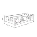Ver imagem 2 de Cama Montessoriana Melissa Infantil Completa com Grade Colchão e Luminária Led - Branco