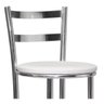 Kit Banqueta Alta Com Encosto 4 Peças BQ012 Cromado Branco Lafatelli - 2