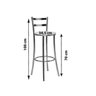 Kit Banqueta Alta Com Encosto 4 Peças BQ012 Cromado Branco Lafatelli - 4