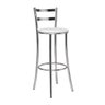 Kit Banqueta Alta Com Encosto 4 Peças BQ012 Cromado Branco Lafatelli - 5