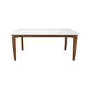Ver imagem 3 de Mesa de Jantar Flutuante 160x90cm Madeira Maciça - Amêndoa - Tampo 160x90cm Branco/vidro Off-white