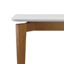 Ver imagem 5 de Mesa de Jantar Flutuante 160x90cm Madeira Maciça - Amêndoa - Tampo 160x90cm Branco/vidro Off-white