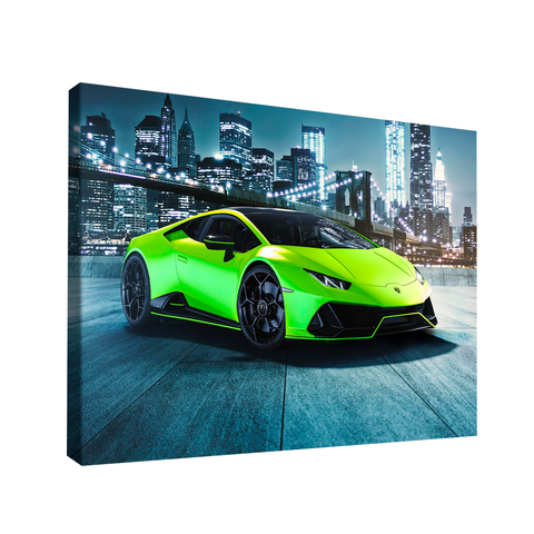 QUADRO DECORATIVO LAMBORGHINI FLUORESCENT GREEN