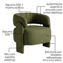 Ver imagem 4 de Poltrona Decorativa Lume Pes Madeira Linho Color Trend Tca 307 Moll