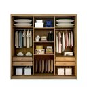 Ver imagem 4 de Guarda Roupa Arezzo 3 Portas 4 Gavetas 1 Espelho Cor:cumaru Fendi