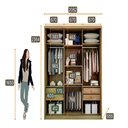 Ver imagem 3 de Guarda Roupa Arezzo 3 Portas 4 Gavetas 1 Espelho Cor:cumaru Fendi