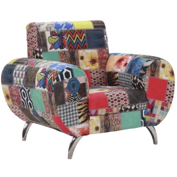 Poltrona Decorativa Noruega Patchwork Mobile | MadeiraMadeira