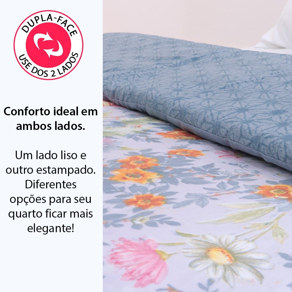 Edredom Queen Antialérgico Dupla Face Estampado 240x215cm - Bf Colchões - 4