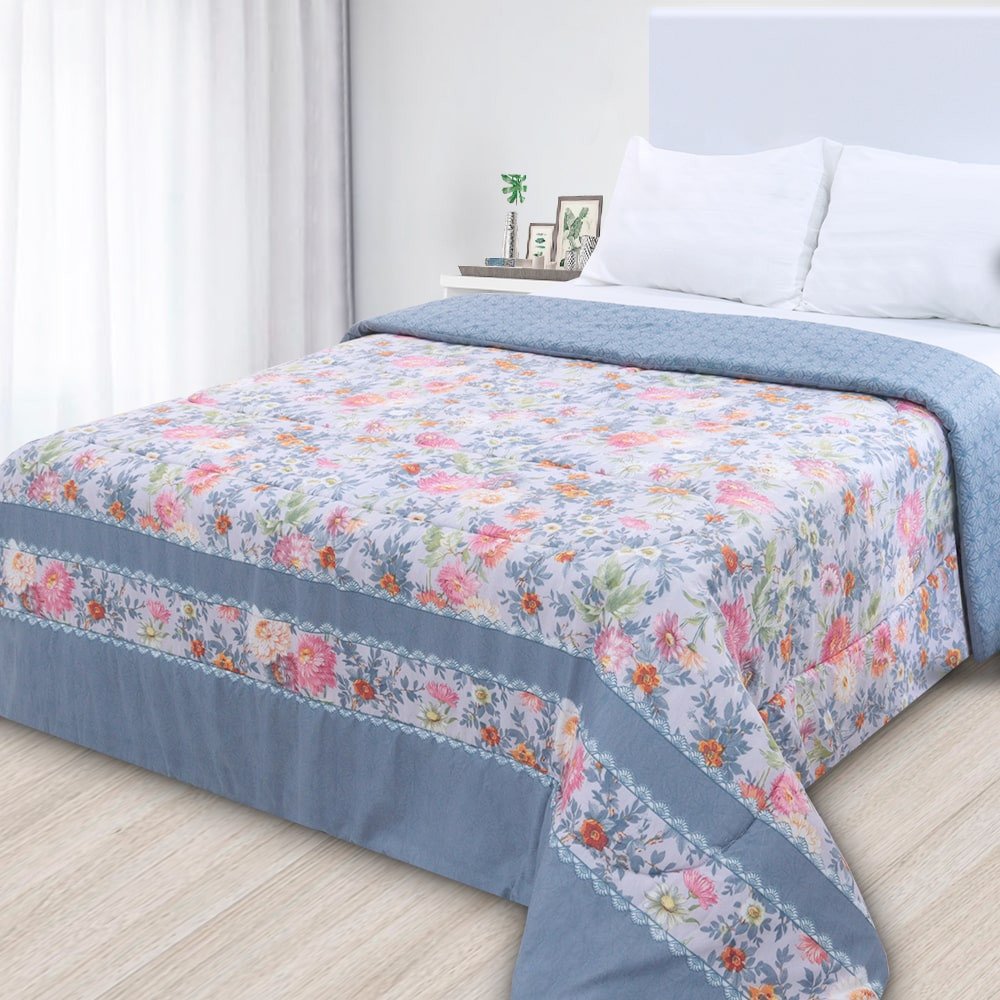 Edredom Queen Antialérgico Dupla Face Estampado 240x215cm - Bf Colchões - 1