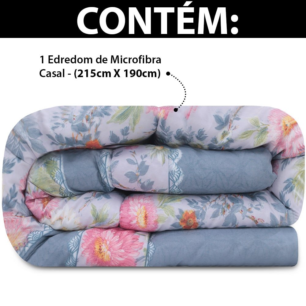 Edredom Queen Antialérgico Dupla Face Estampado 240x215cm - Bf Colchões - 2