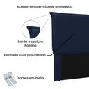 Ver imagem 3 de Cabeceira Solteiro 90cm Luna Suede Azul Marinho - Lucadi Home