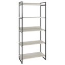 Ver imagem 5 de Estante Livreiro Prisma Estilo Industrial 80cm 5 Prateleiras Snow - Mpozenato