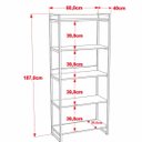 Ver imagem 4 de Estante Livreiro Prisma Estilo Industrial 80cm 5 Prateleiras Snow - Mpozenato