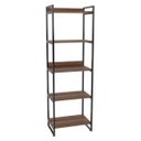 Ver imagem 5 de Estante Livreiro Prisma Estilo Industrial 60cm 5 Prateleiras Nogal - Mpozenato