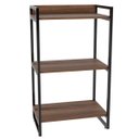 Ver imagem 5 de Estante Livreiro Prisma Estilo Industrial 60cm 3 Prateleiras Nogal - Mpozenato