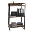 Ver imagem 1 de Estante Livreiro Prisma Estilo Industrial 60cm 3 Prateleiras Nogal - Mpozenato