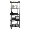 Ver imagem 1 de Estante Livreiro Prisma Estilo Industrial 60cm 5 Prateleiras Preto Onix - Mpozenato