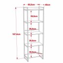 Ver imagem 4 de Estante Livreiro Prisma Estilo Industrial 60cm 5 Prateleiras Preto Onix - Mpozenato