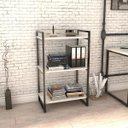 Ver imagem 2 de Estante Livreiro Prisma Estilo Industrial 60cm 3 Prateleiras Snow - Mpozenato