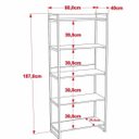 Ver imagem 4 de Estante Livreiro Prisma Estilo Industrial 80cm 5 Prateleiras Preto Onix - Mpozenato