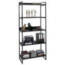 Ver imagem 1 de Estante Livreiro Prisma Estilo Industrial 80cm 5 Prateleiras Preto Onix - Mpozenato