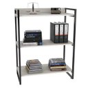 Ver imagem 1 de Estante Livreiro Prisma Estilo Industrial 80cm 3 Prateleiras Snow - Mpozenato