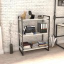 Ver imagem 2 de Estante Livreiro Prisma Estilo Industrial 80cm 3 Prateleiras Snow - Mpozenato