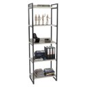 Ver imagem 1 de Estante Livreiro Prisma Estilo Industrial 60cm 5 Prateleiras Snow - Mpozenato
