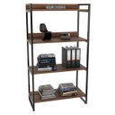 Ver imagem 1 de Estante Livreiro Prisma Estilo Industrial 80cm 4 Prateleiras Nogal - Mpozenato