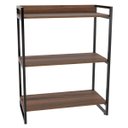 Ver imagem 5 de Estante Livreiro Prisma Estilo Industrial 80cm 3 Prateleiras Nogal - Mpozenato