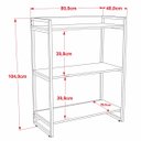 Ver imagem 4 de Estante Livreiro Prisma Estilo Industrial 80cm 3 Prateleiras Nogal - Mpozenato