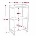 Ver imagem 4 de Estante Livreiro Prisma Estilo Industrial 60cm 3 Prateleiras Preto Onix - Mpozenato