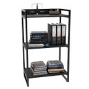 Ver imagem 1 de Estante Livreiro Prisma Estilo Industrial 60cm 3 Prateleiras Preto Onix - Mpozenato