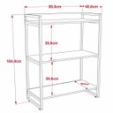 Ver imagem 4 de Estante Livreiro Prisma Estilo Industrial 80cm 3 Prateleiras Preto Onix - Mpozenato