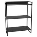 Ver imagem 5 de Estante Livreiro Prisma Estilo Industrial 80cm 3 Prateleiras Preto Onix - Mpozenato