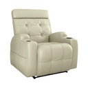 Ver imagem 1 de Poltrona Reclinável do Papai Automática com Usb e Porta Copos Cherokee Sintetico Bege Matrix