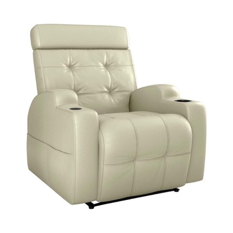 Poltrona Reclinável do Papai Automática com Usb e Porta Copos Cherokee Sintetico Bege Matrix