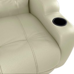 Poltrona Reclinável do Papai Automática com Usb e Porta Copos Cherokee Sintetico Bege Matrix - 4