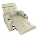 Ver imagem 3 de Poltrona Reclinável do Papai Automática com Usb e Porta Copos Cherokee Sintetico Bege Matrix